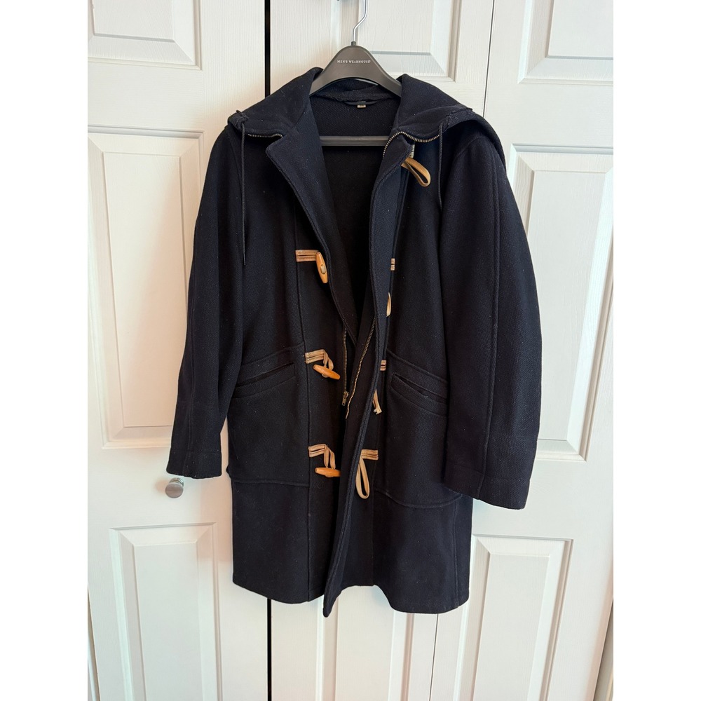 Vintage Wool Duffle Coat Great Western Toggle Hood Size 36